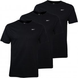3-Pack Crew-Neck T-Shirts, Black