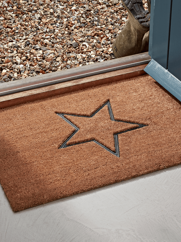 Embossed Rubber Star Doormat - Extra Large