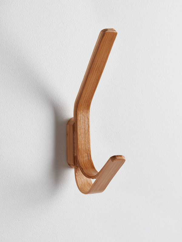 NEW Bamboo Double Coat Hook