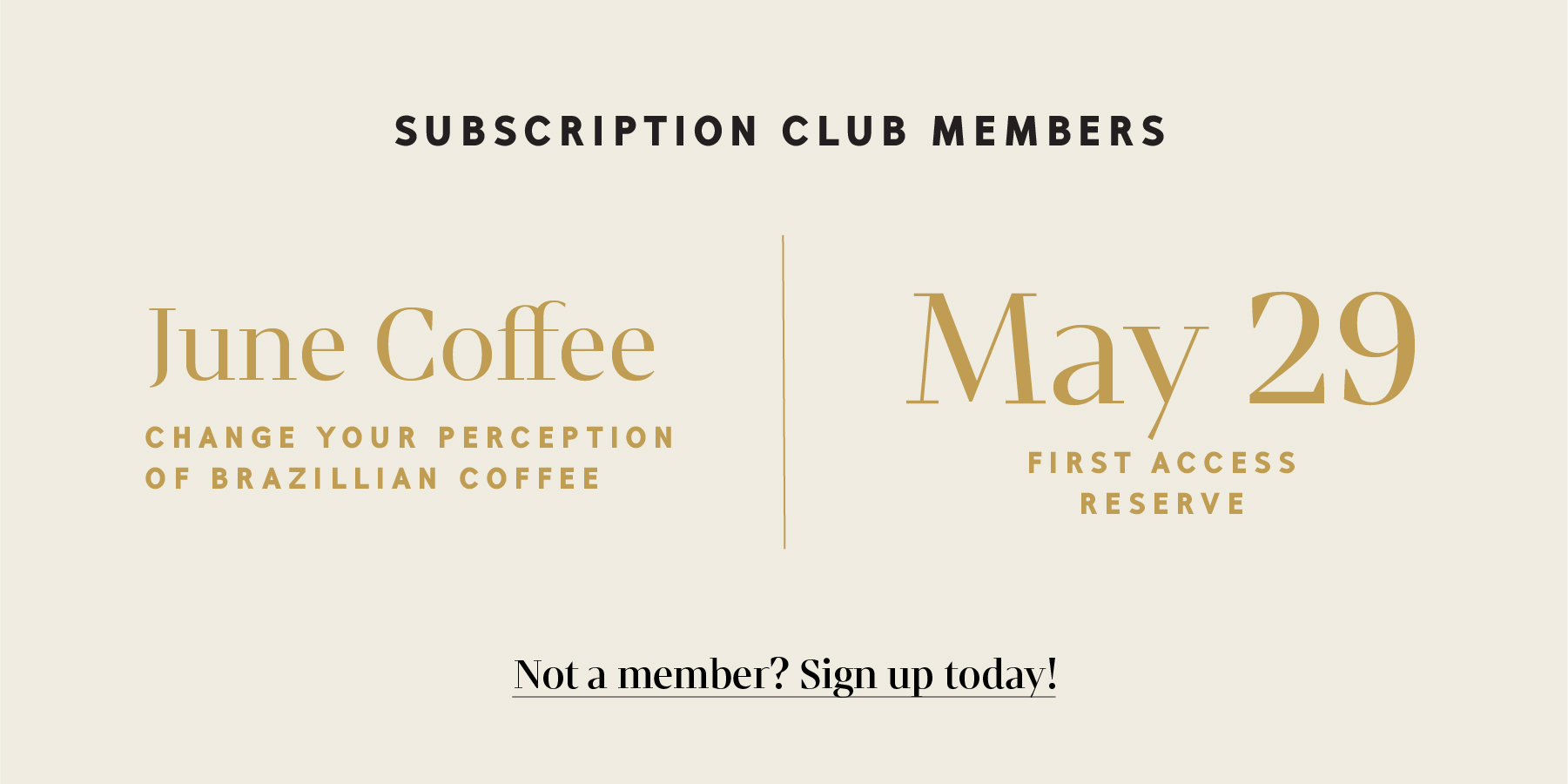 Subscription Coffee