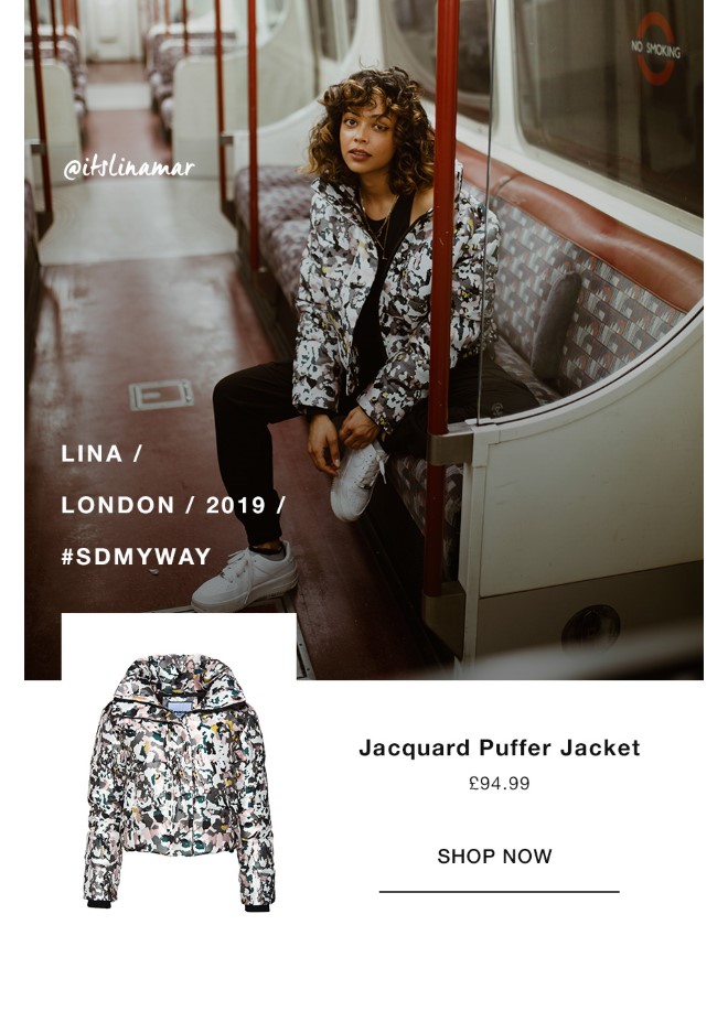 Jacquard Puffer Jacket