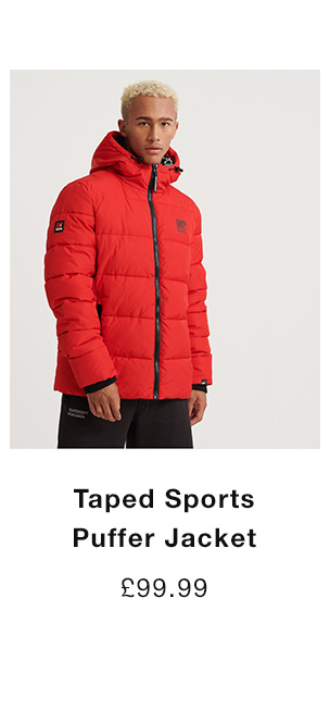 Taped Sports Puffer Jacket