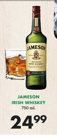 Jameson Irish Whiskey - 750 ml - $24.99