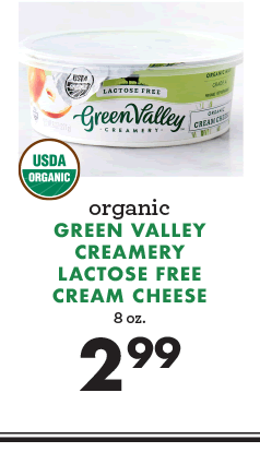 Organic Green Valley Creamery Lactose Free Cream Cheese - 8 oz. - $2.99