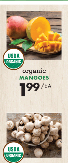 Organic Mangoes - $1.99 each