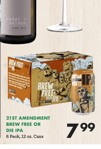 21st Amendment Brew Free or Die IPA - 6 Pack, 12 oz. Cans - $7.99