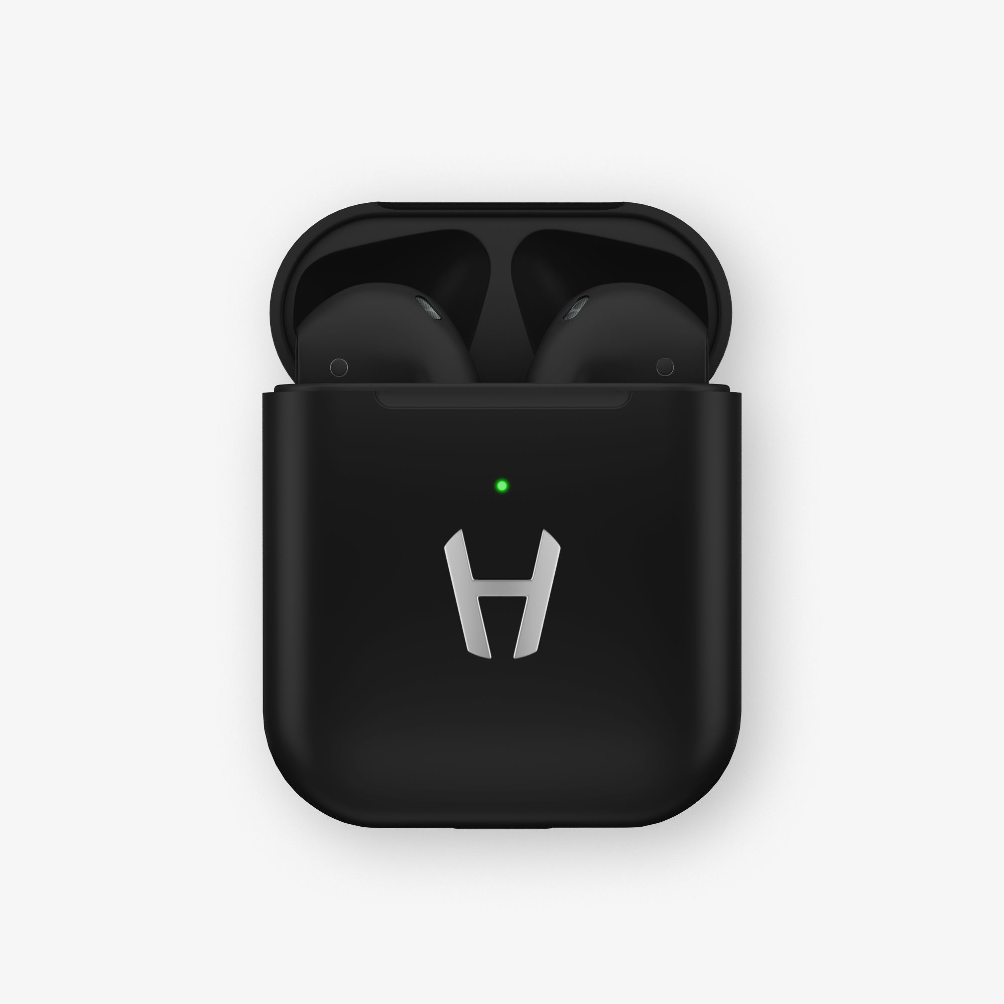 Hadoro AirPods Cherry with Wireless Charging Case | Black - Stainless Steel