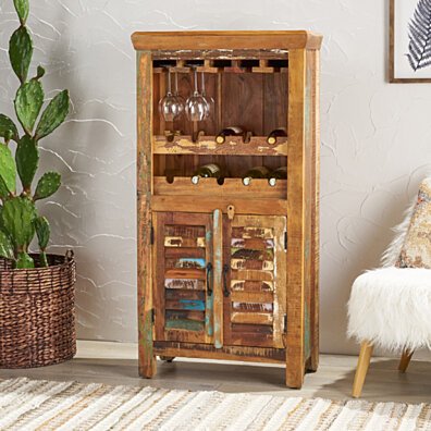 Sandy Wooden Bar Cabinet