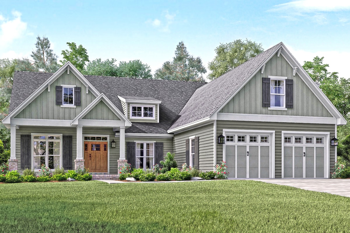 3-Bedroom Country Ranch Plan# 142-1158