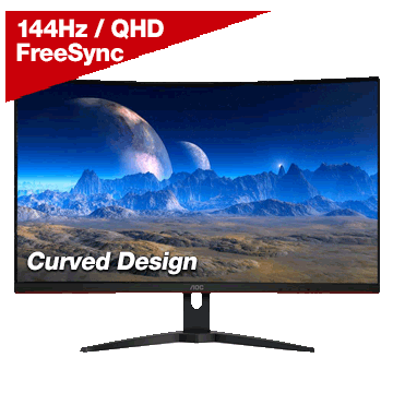 AOC CQ32G1 31.5 in. Quad HD 144Hz HDMI DP FreeSync Curved LED Gaming Monitor