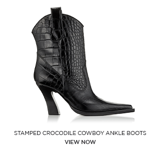 STAMPED CROCODILE COWBOY ANKLE BOOTS. VIEW NOW.
