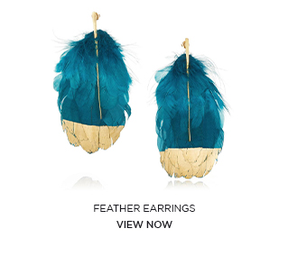 FEATHER EARRINGS. VIEW NOW.