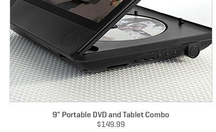 9" Portable DVD and Tablet Combo