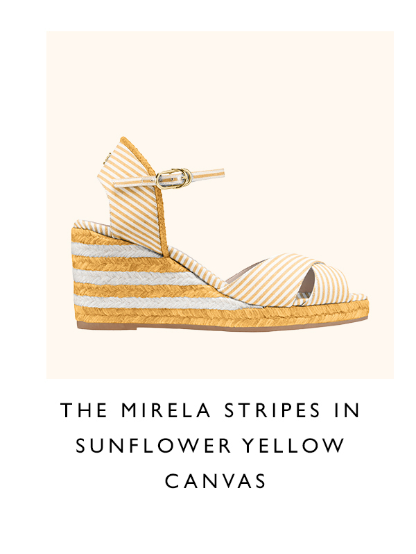 THE MIRELA STRIPES IN SUNFLOWER YELLOW CANVAS