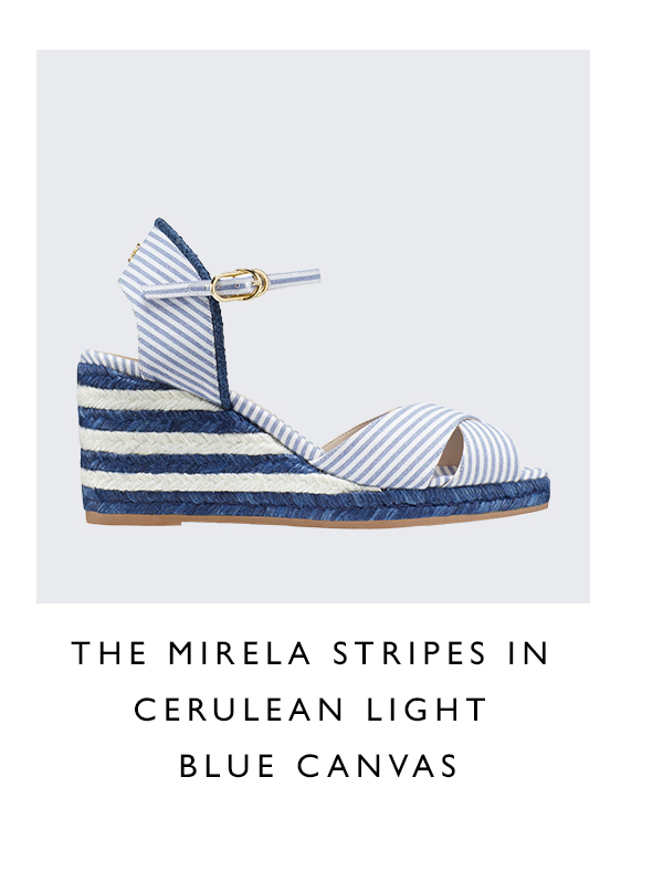 THE MIRELA STRIPES IN CERULEAN LIGHT BLUE CANVAS