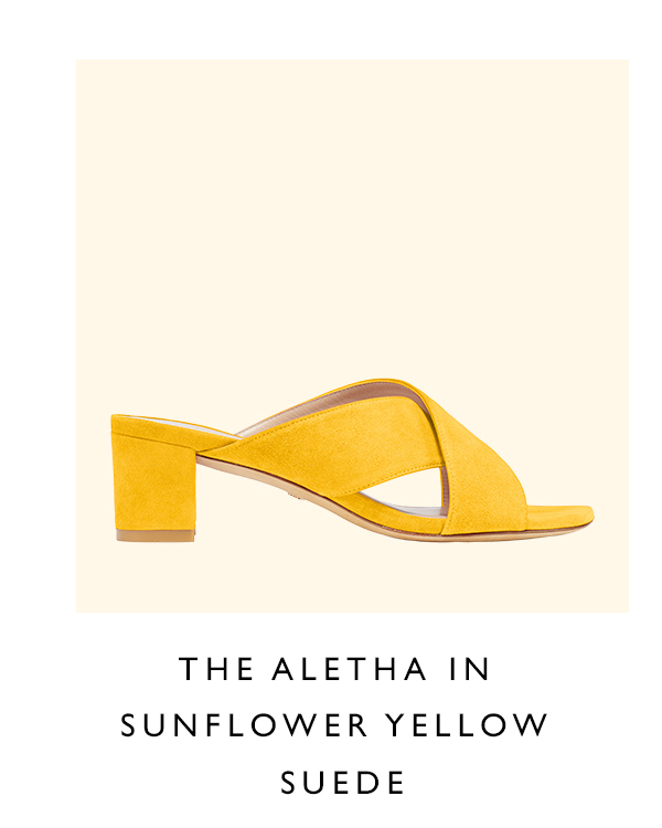 THE ALETHA IN SUNFLOWER YELLOW SUEDE