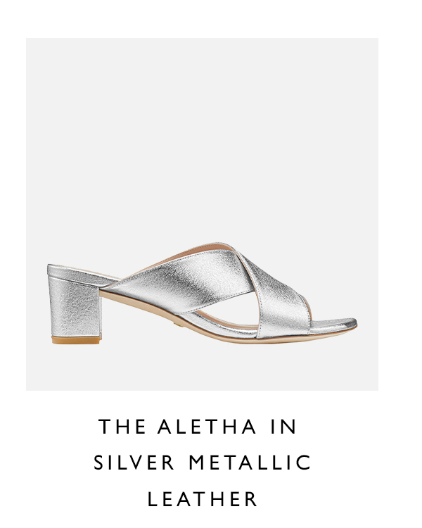THE ALETHA IN SILVER METALLIC LEATHER