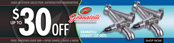 Save up to $30 on Granatelli Exhaust Cut-Outs