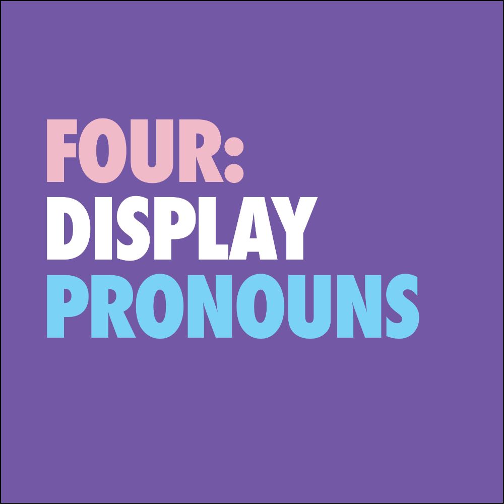 Display your pronouns