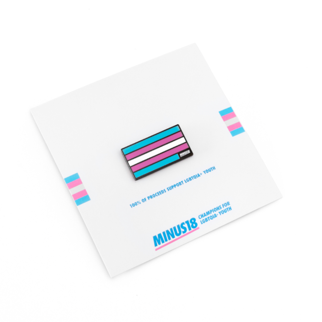 Trans pride flag enamel pin