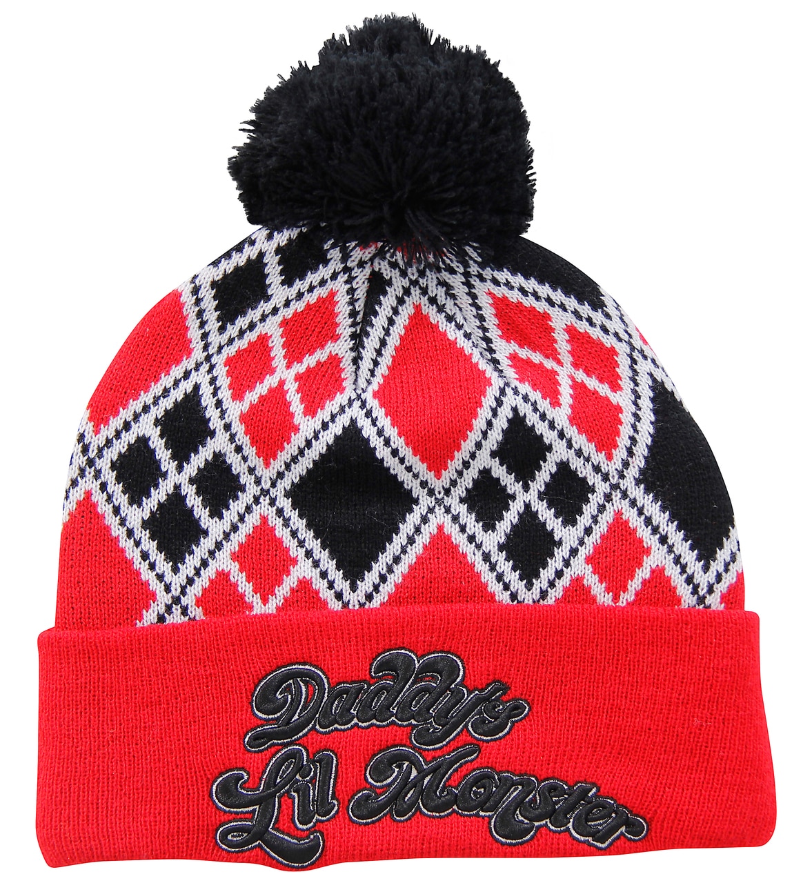 Image of Adult Harley Quinn Daddy's Lil Monster Pom Beanie