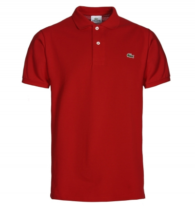 Lacoste L1212 Red Classic Fit Pique Polo Shirt