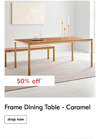 Frame Dining Table - Caramel