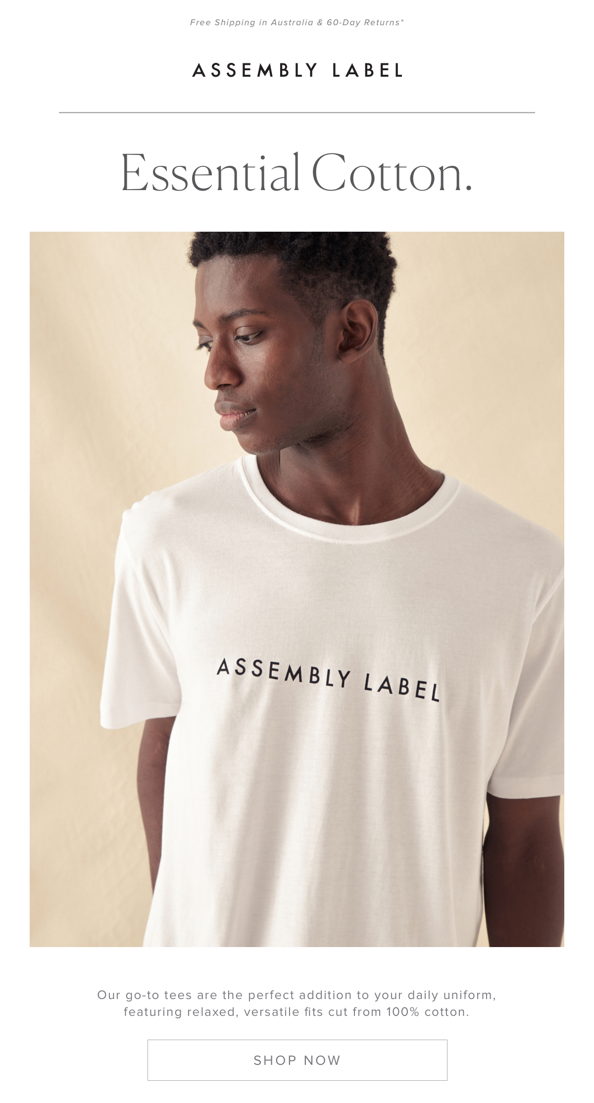 Logo Tee White | Assembly Label