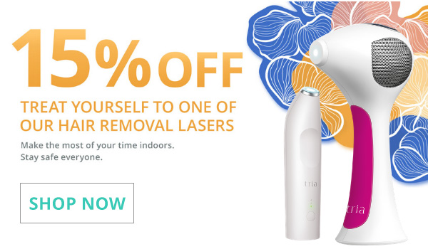 Save 15% off all hair removal lasers!