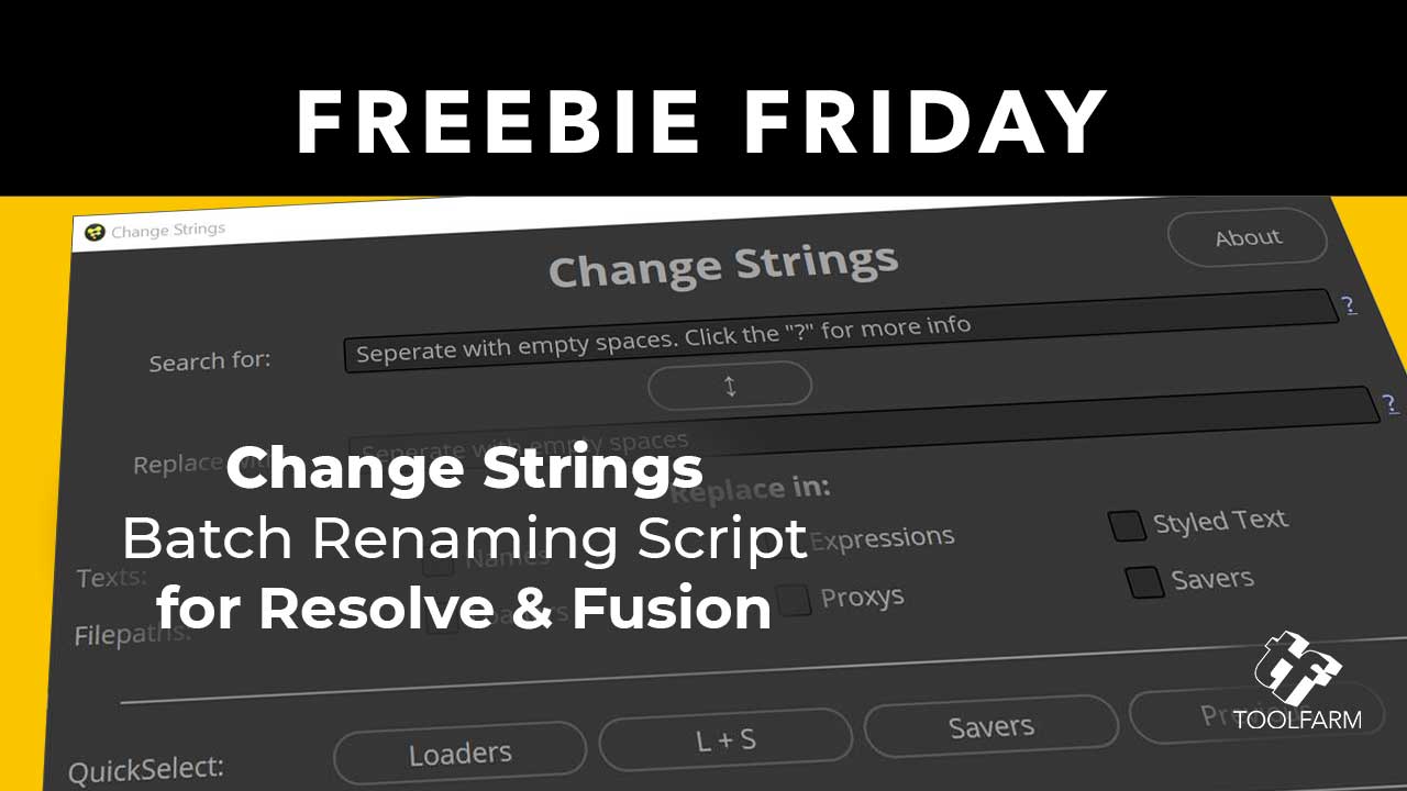 free change strings batch rename fusion resolve