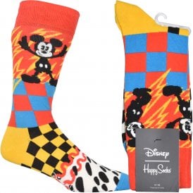 Mickey-Time Disney Socks, Red/multi