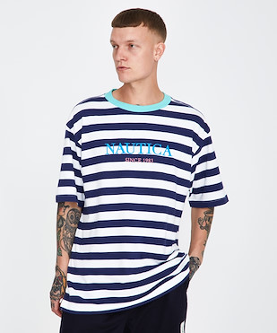 Nautica - Stripe T-shirt Twilight Blue