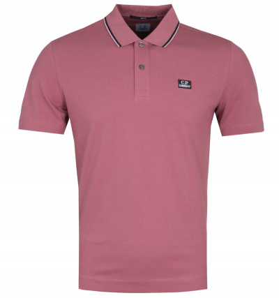 CP Company Short Sleeve Slim Fit Tipped Red Polo Shirt