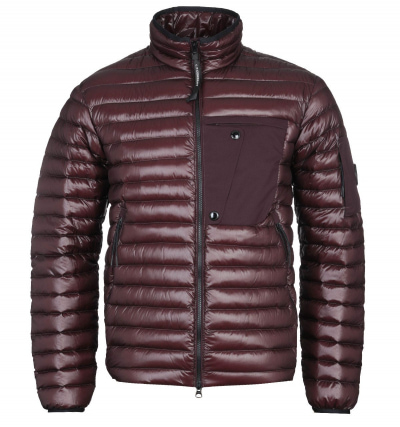 CP Company DD Shell Zip-Through Brown Down Padded Jacket