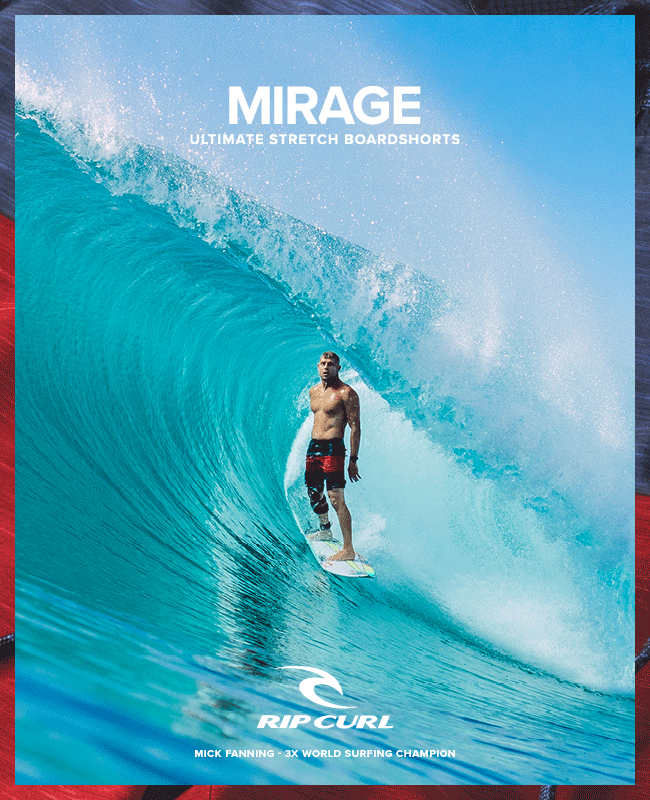 Mirage Ultimate Stretch Boardshorts. Made for Mick. Rip Curl. Mick Fanning - 3 x World Surfing Champion.