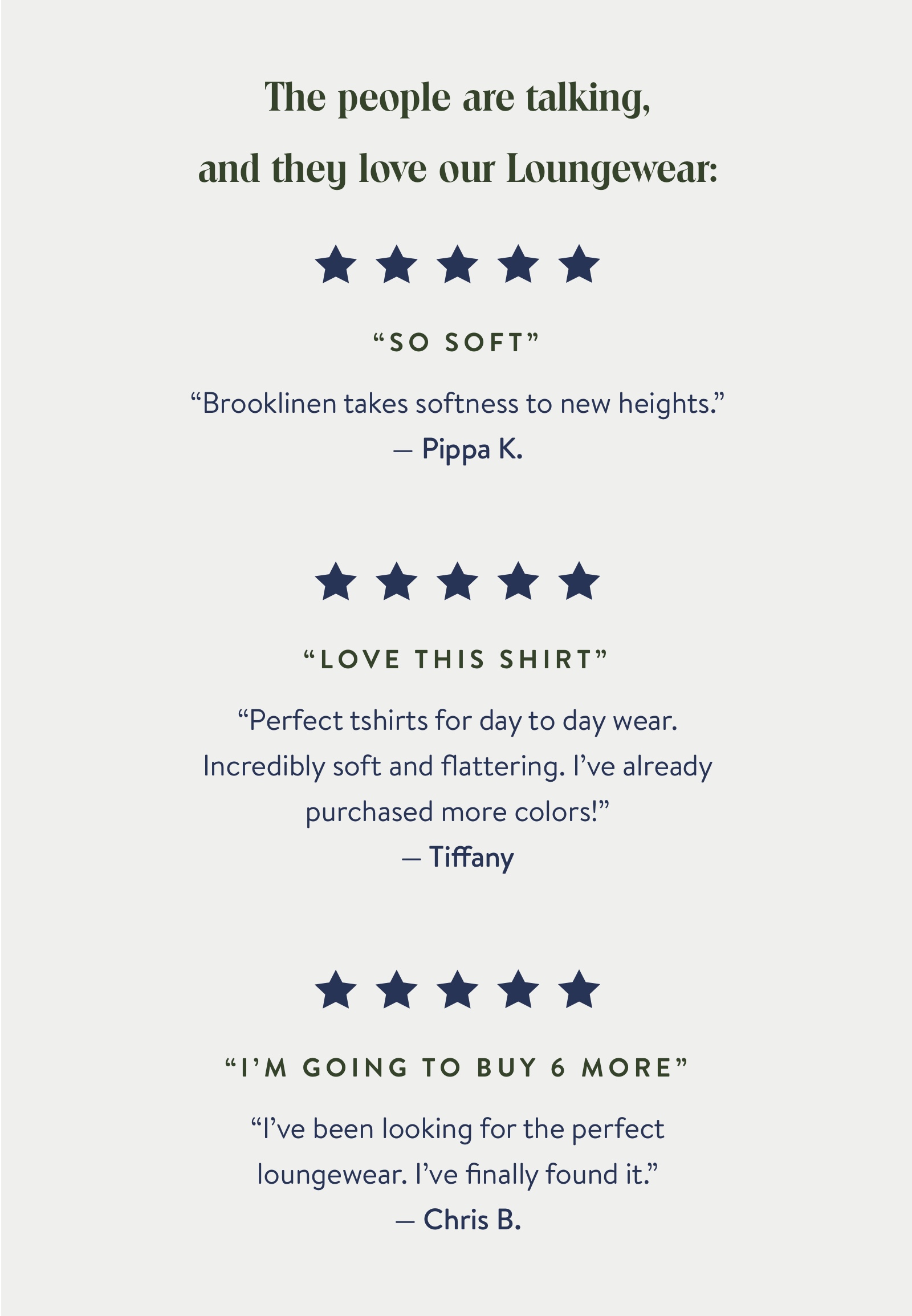 The people are talking,?and they love our Loungewear.