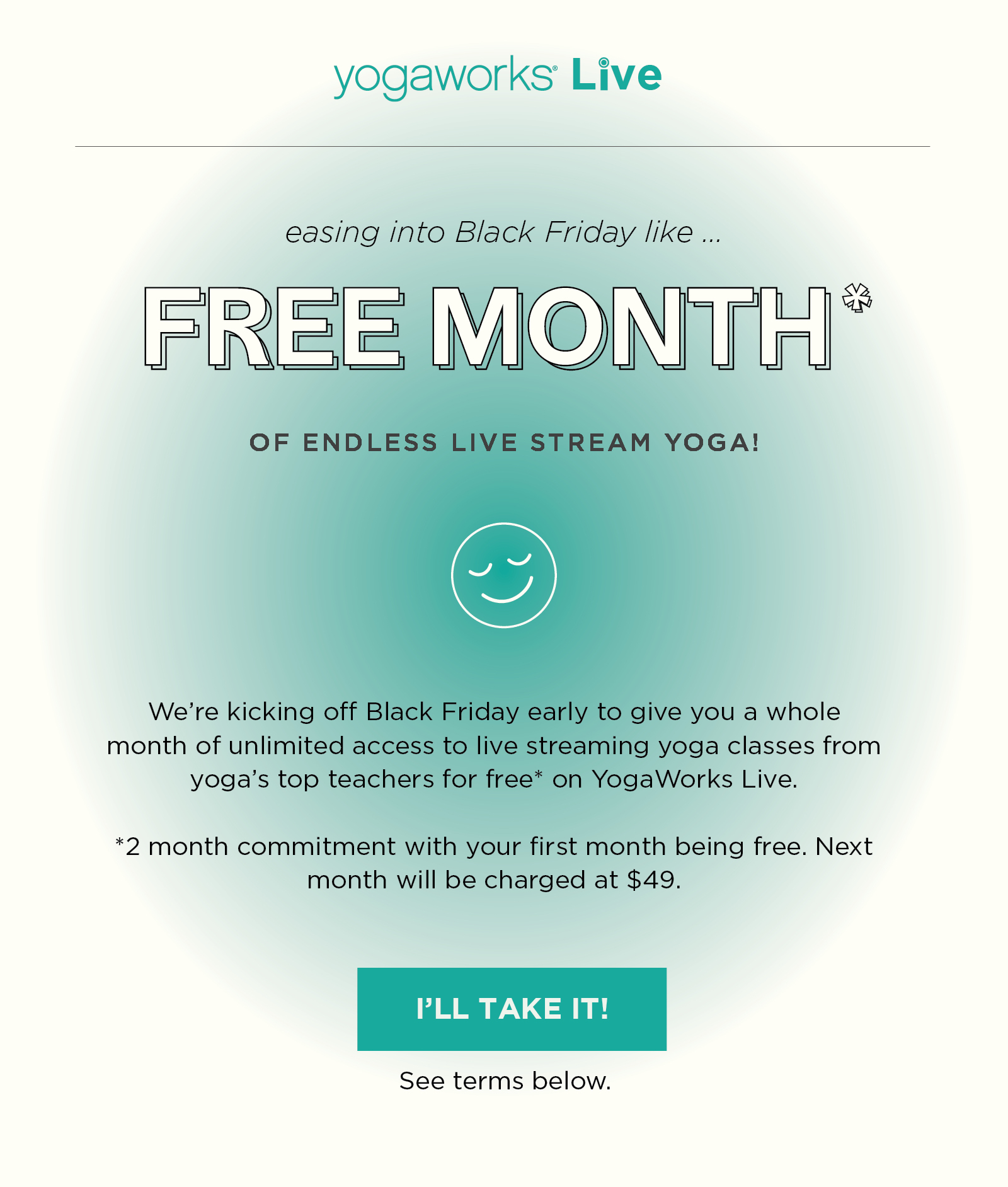 A free month of live stream yoga!