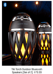 Tiki Torch Outdoor Bluetooth Speakers (Set of 2)
