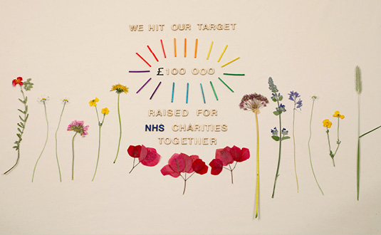 We have raised ?100,000 for NHS Charities Together