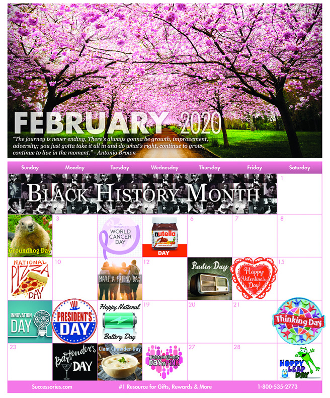February Fun Motivational Calendar