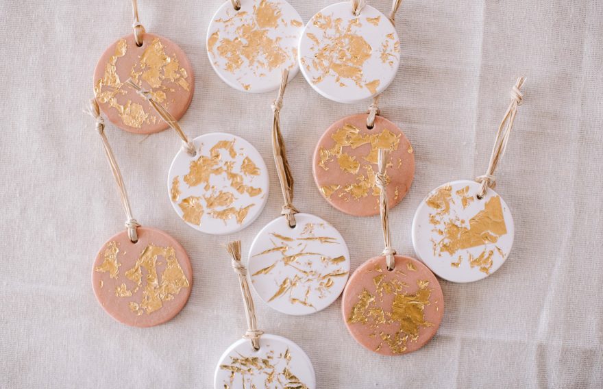 Make These Clay and Gold Leaf Ornaments!