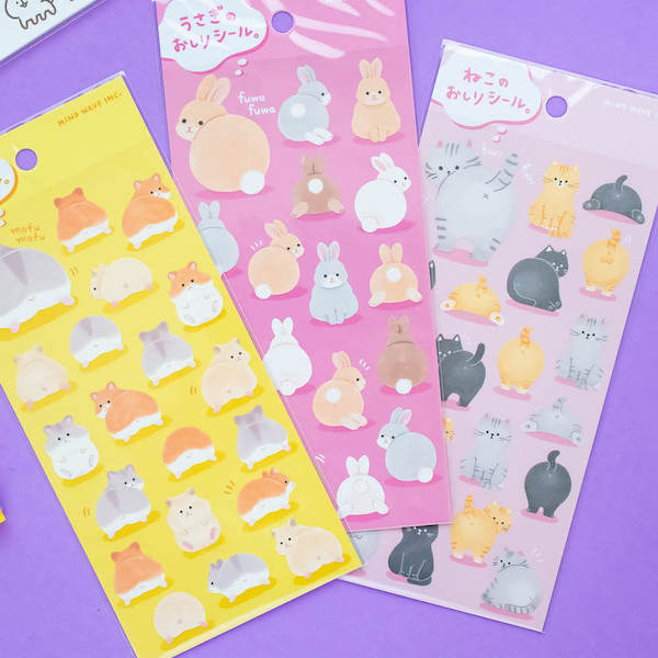 Cute Animal Oshiri Stickers