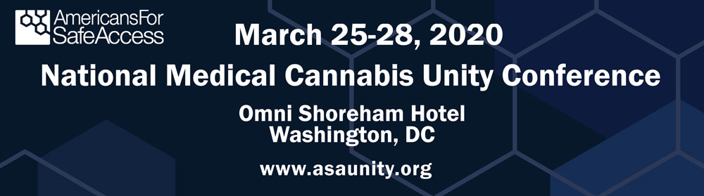 National Medical Cannabis Unity Conference, March 25-28,2020,
Washington D.C.