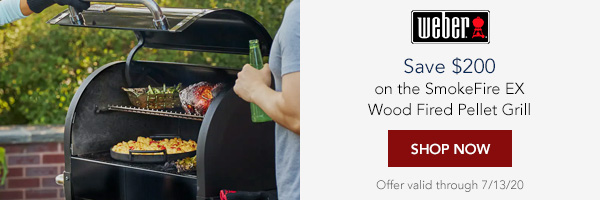 Save $200 on the SmokeFire EX Wood Fired Pellet Grill
