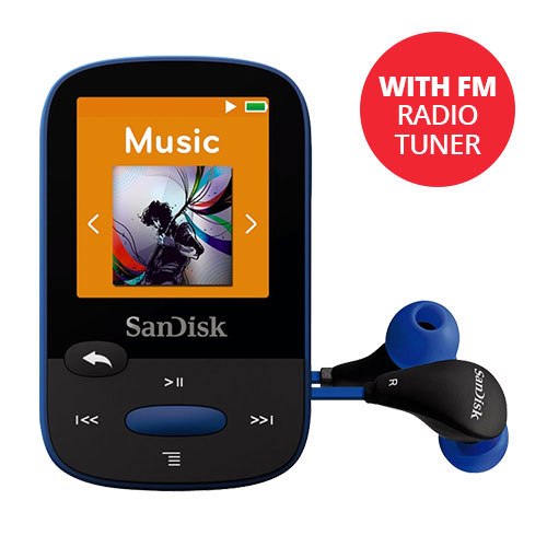 SanDisk Clip Sport 8GB MP3 PLayer with FM Tuner - Only ?24.49