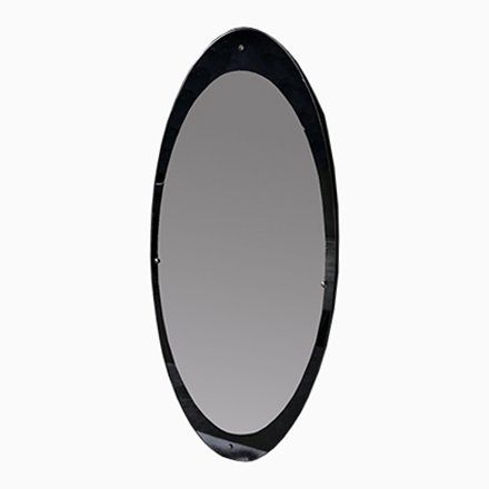 Image of Large Vintage Oval Mirror, 1950s