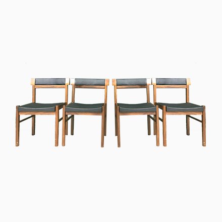 Image of Mid-Century Danish Rosewood Dining Chairs by Anders Jensen, Set of 4