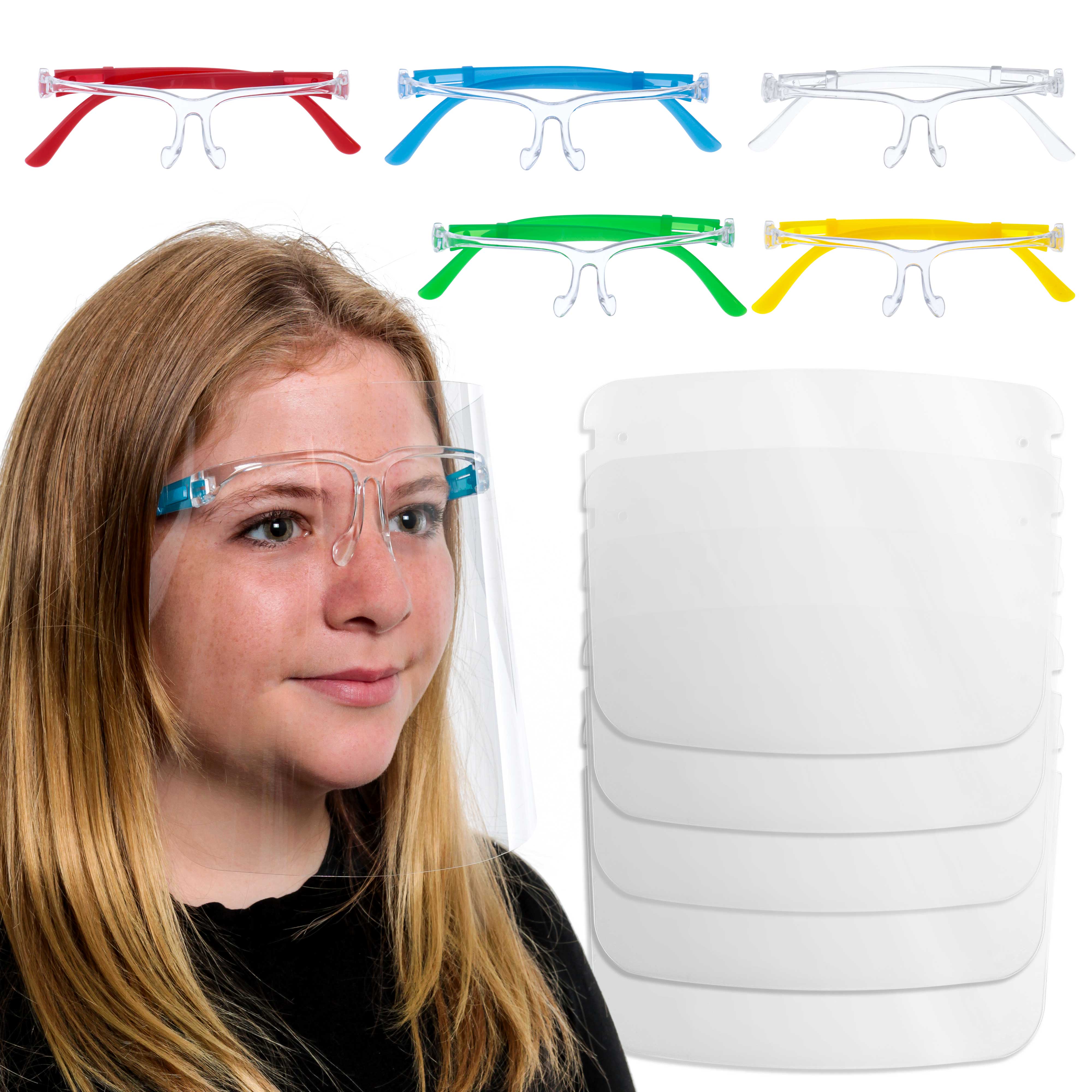 Image of Kids Face Shields with Glasses Frames