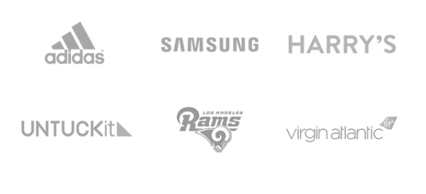 Client Examples such as Adidas, Samsung, Harrys and many more!
