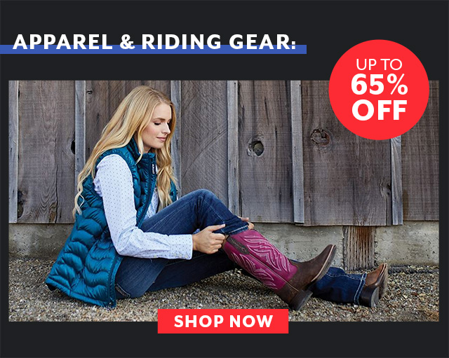 Up to 65% off Apparel & Riding Gear